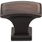 Jeffrey Alexander 1-1/2" Overall Length Brushed Oil Rubbed Bronze Rectangle Annadale Cabinet Knob 435L-DBAC - alternate 3